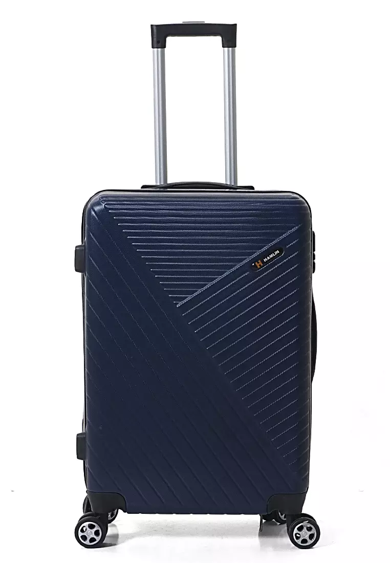 Austin Koper Hardcase Unisex Size 24 Inch Suitcase Combination Lock Large Compartment Tas Travel Material ABS+PVC Coated ORIGINAL - Blue