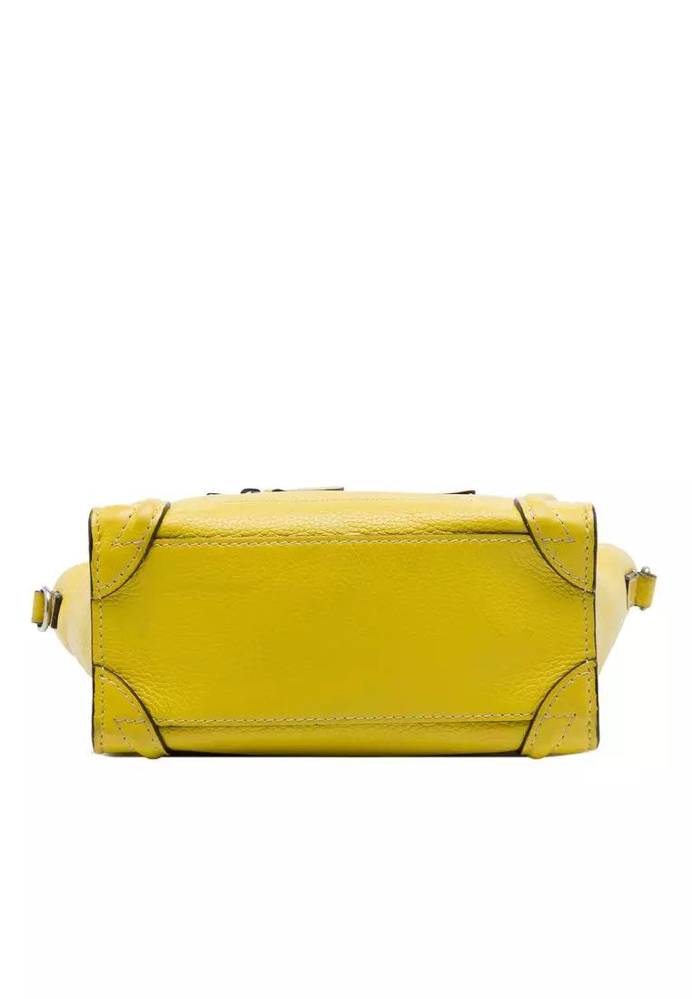 Pre-Loved Celine Nano Grained Calfskin Luggage Tote