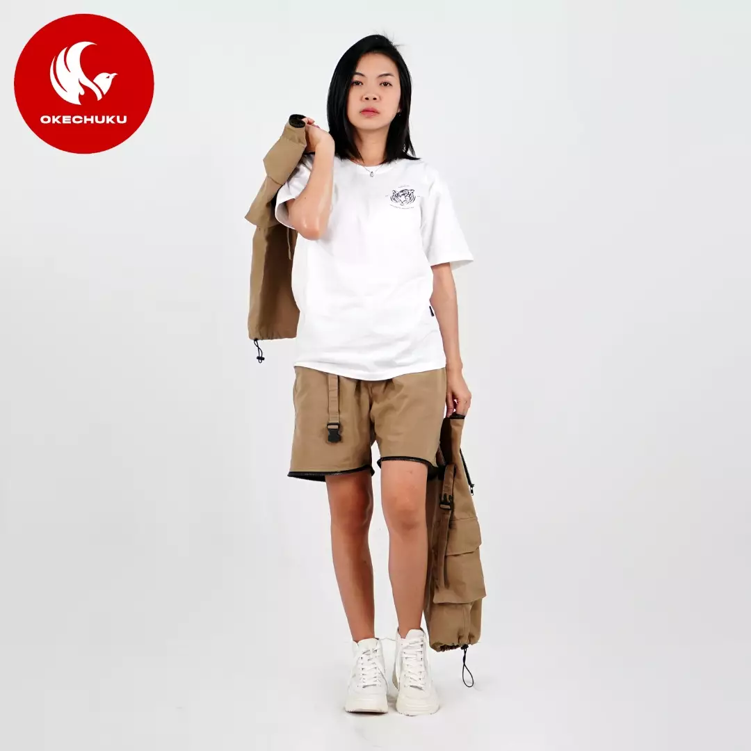 Okechuku JUSTINE Celana Cargo Panjang Pendek Celana Wanita Streetwear