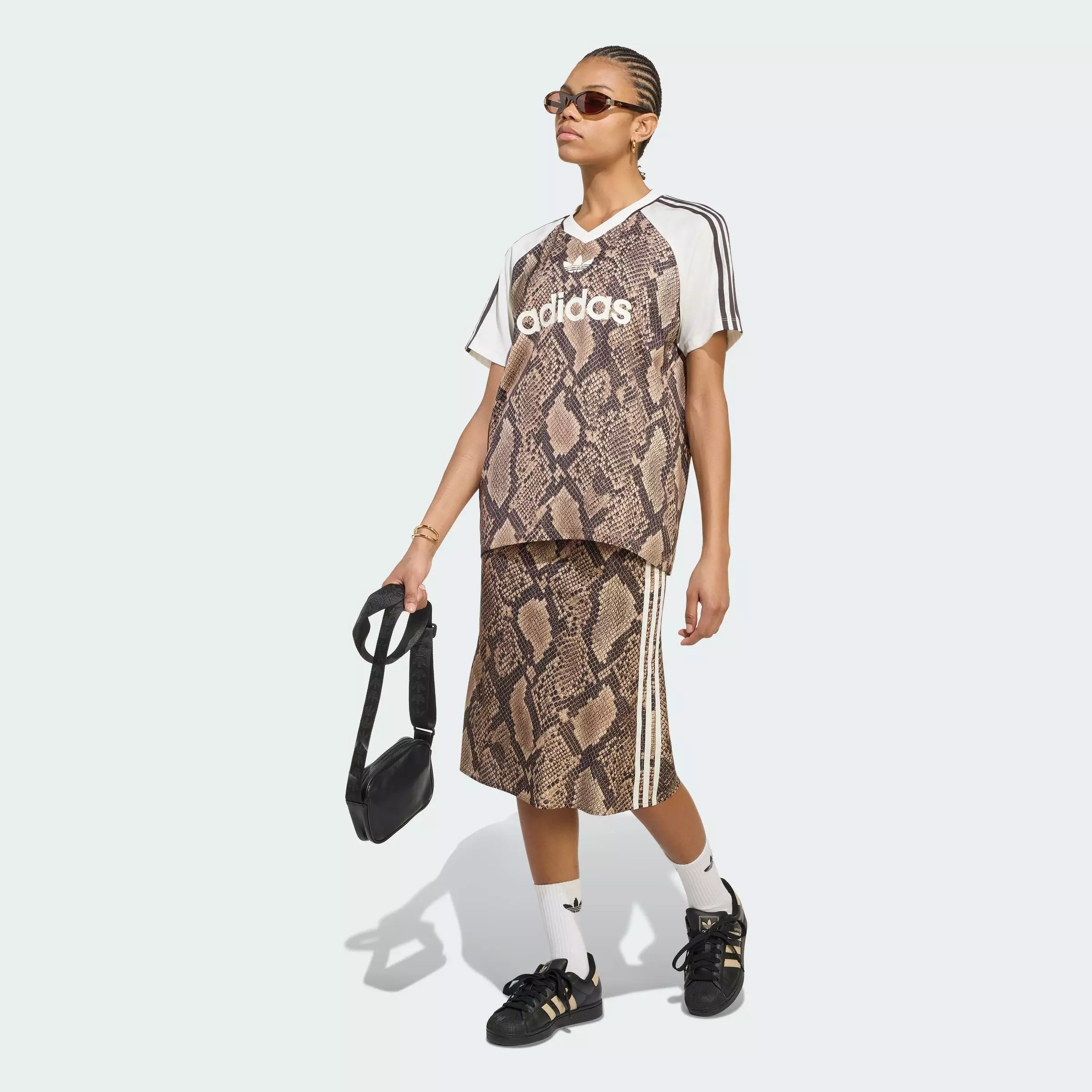 Buy ADIDAS Lifestyle SNAKE PRINT SATIN SKIRT Women Beige KX1894