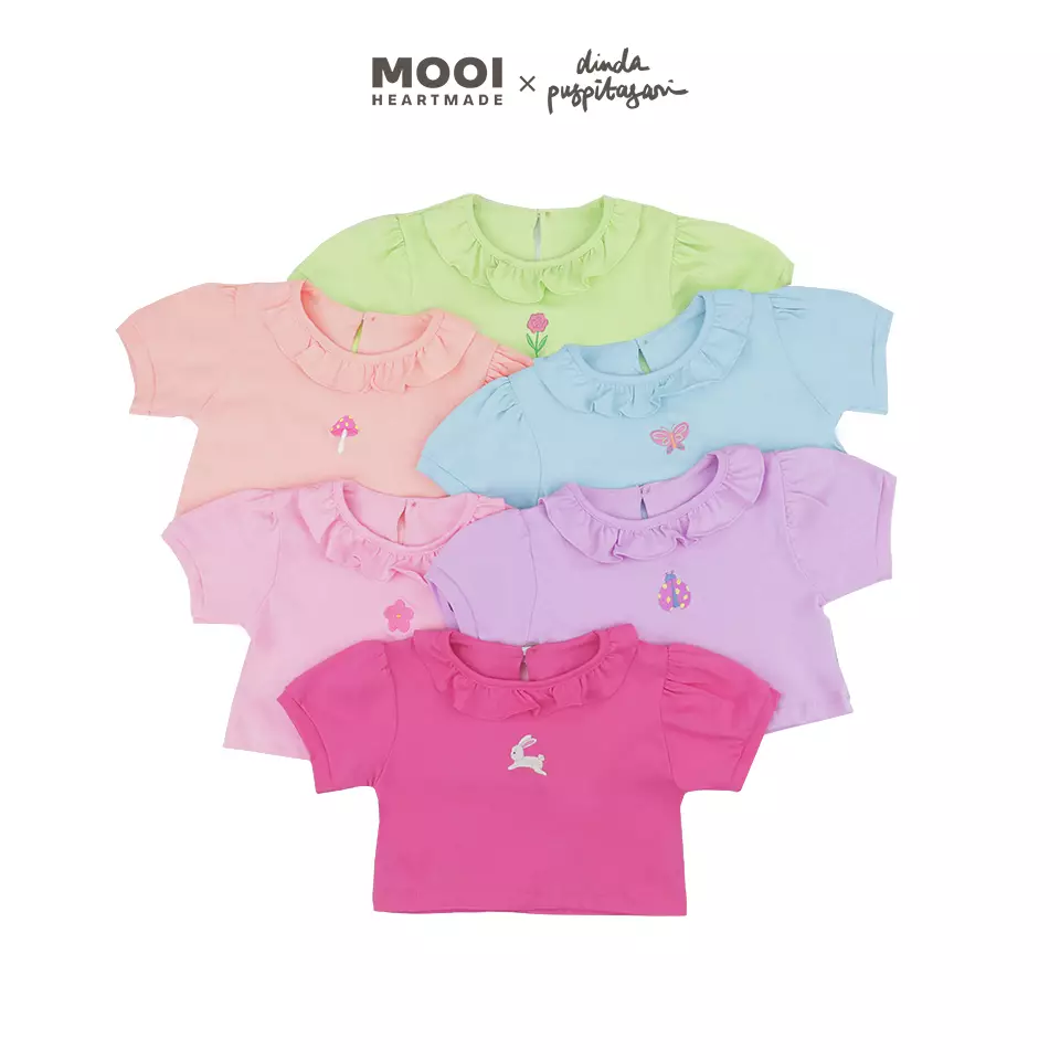 Mooi X Dinda Puspitasari Setelan Anak Perempuan Clarisse Set - Pink Berry