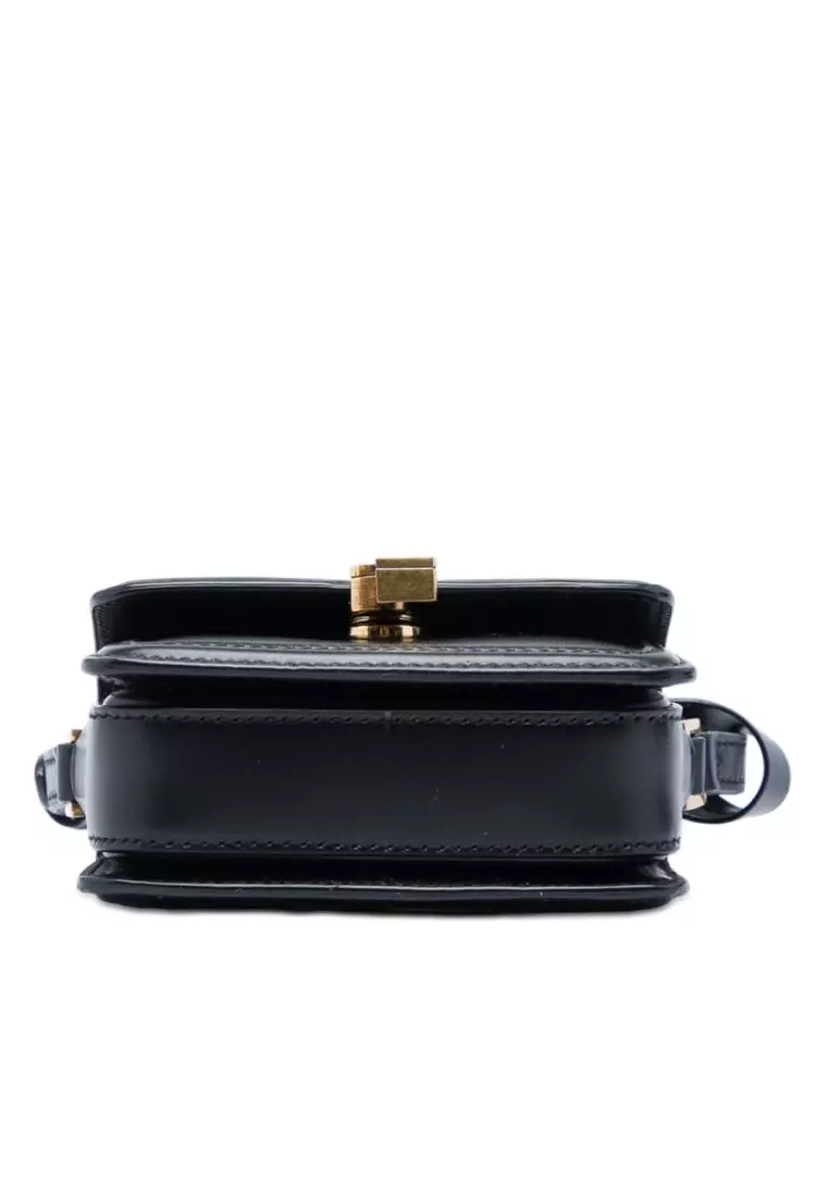 Pre-Loved Saint Laurent Micro Calfskin Solferino Satchel In Box