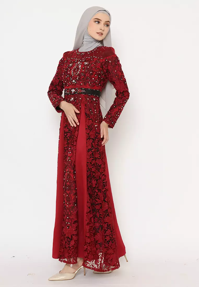 Bibiq Gamis Brokat Satin