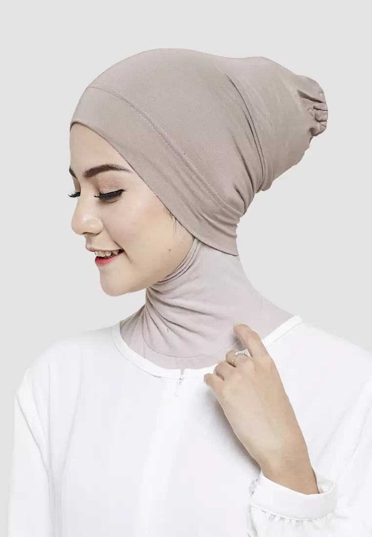 Cotton Bee - Inner Rayon Basic | Ciput Hijab Karet | Dalaman Kerudung - Beige