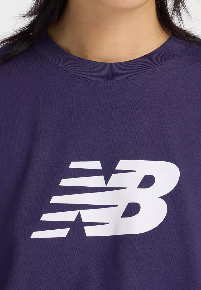 運動珠地布寬鬆商標T恤