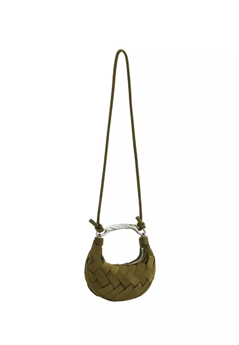 Orla Weave Handbag - Dark Olive