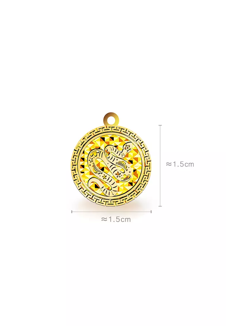 916/22K金 蛇吊墜 B259F