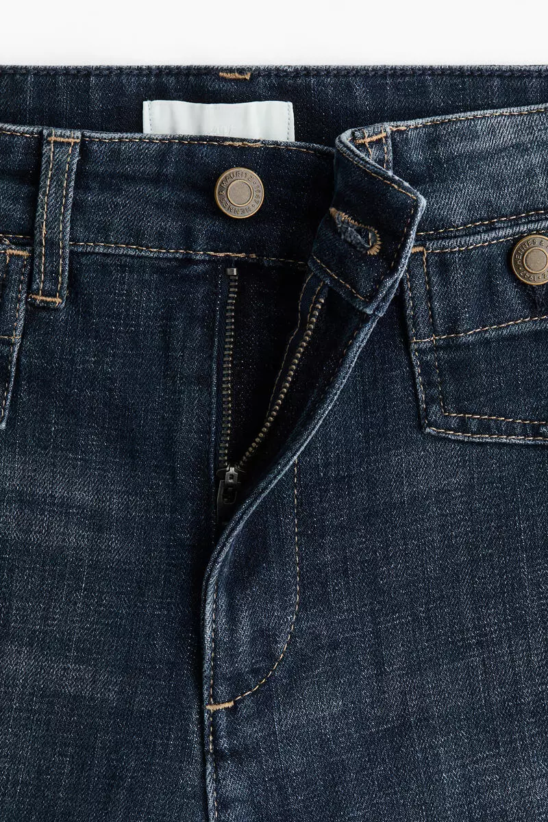 Wide High Waist Ankle Jeans