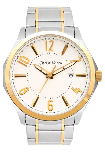 Christ Verra Multifunction Men's Watch CV 43058G-13 SLV/SG White Silver Gold Stainless Steel