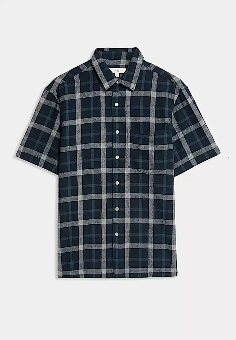 Regular Fit Pure Cotton Check Shirt
