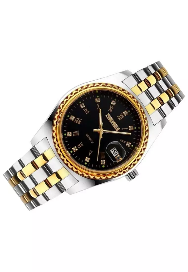 Jam Tangan Casual Analog Pria Waterproof Strap Tali Material Stainless Steel BC49 ORIGINAL