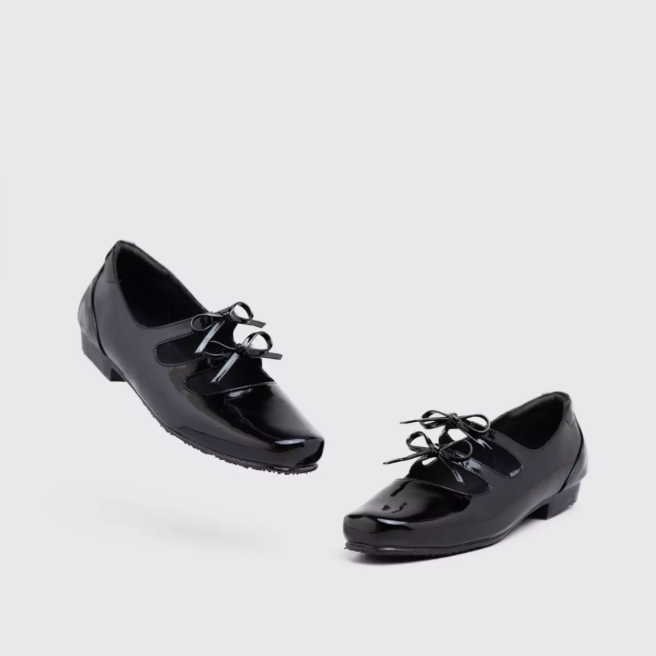 Madison Flat Shoes Patent Black