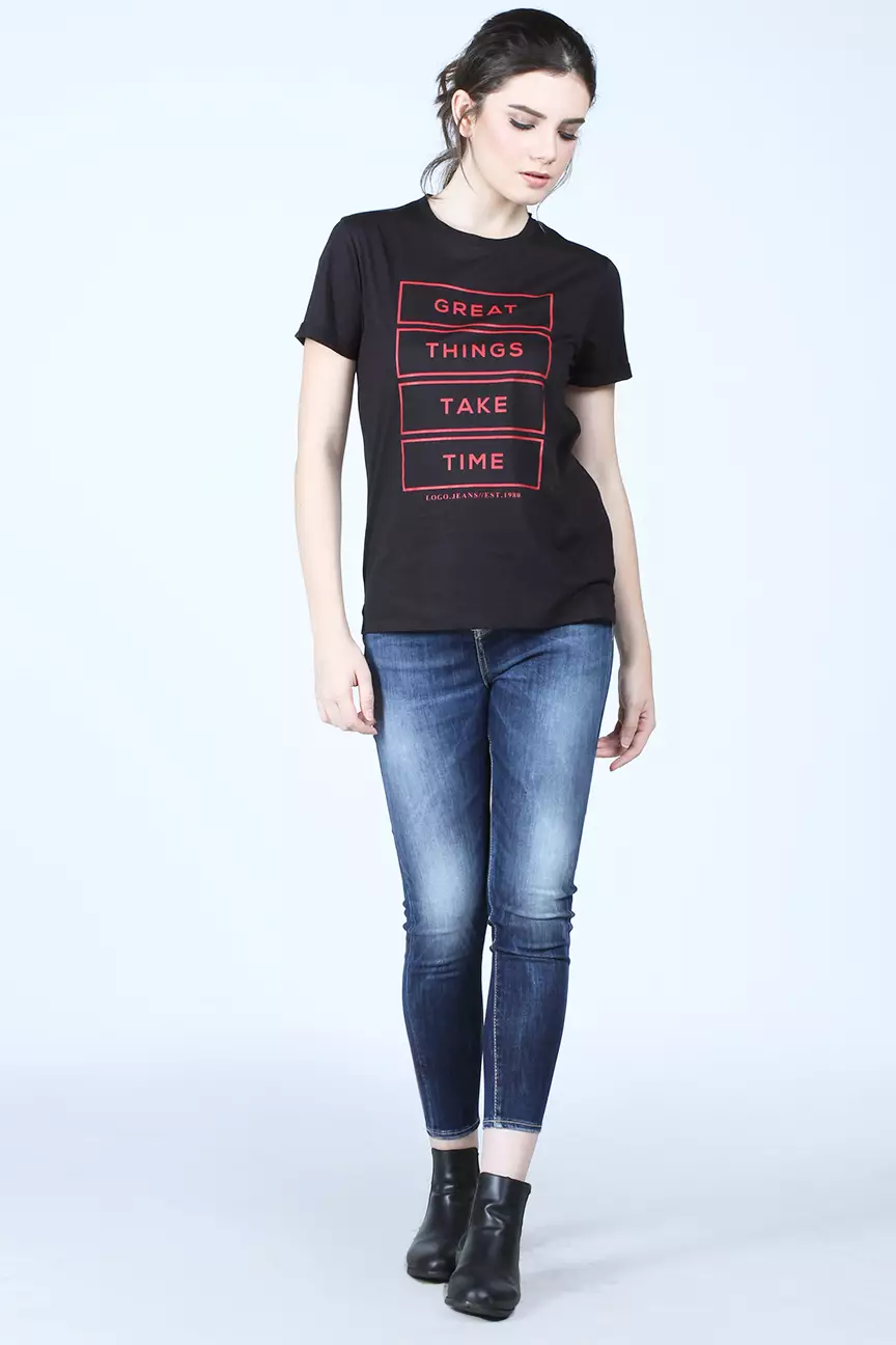 Kaos Wanita Take Time Black