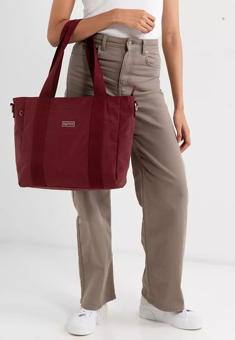 Metallic Series Crinkle Nylon Convertible Shoulder Bag