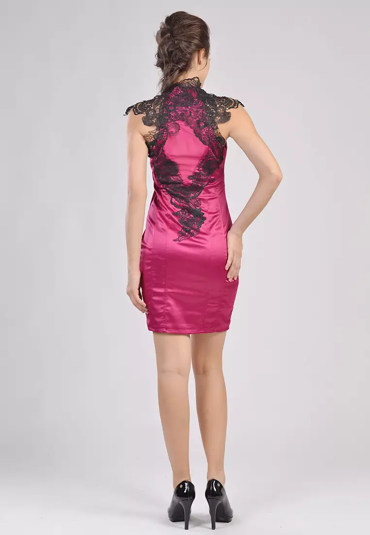 Bibiq Dress Brokat Satin