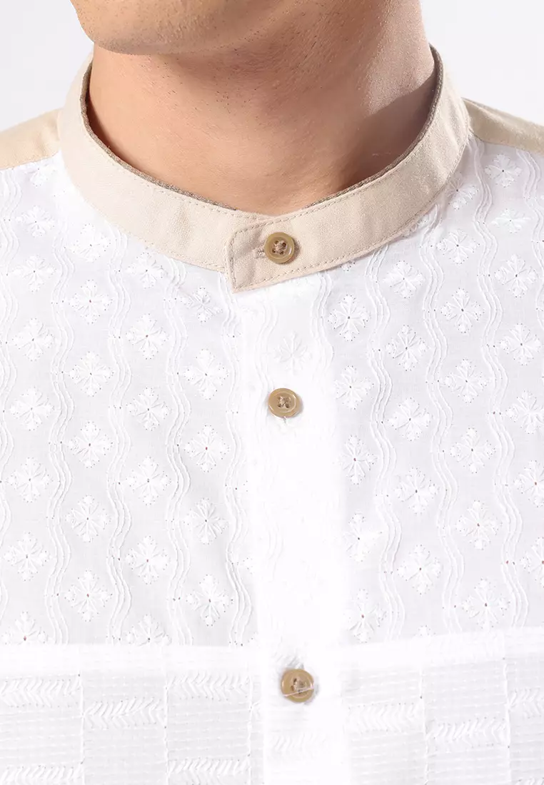 Kemeja Koko Pria Lengan Panjang Baju Muslim Pria TERNATE KHAKY