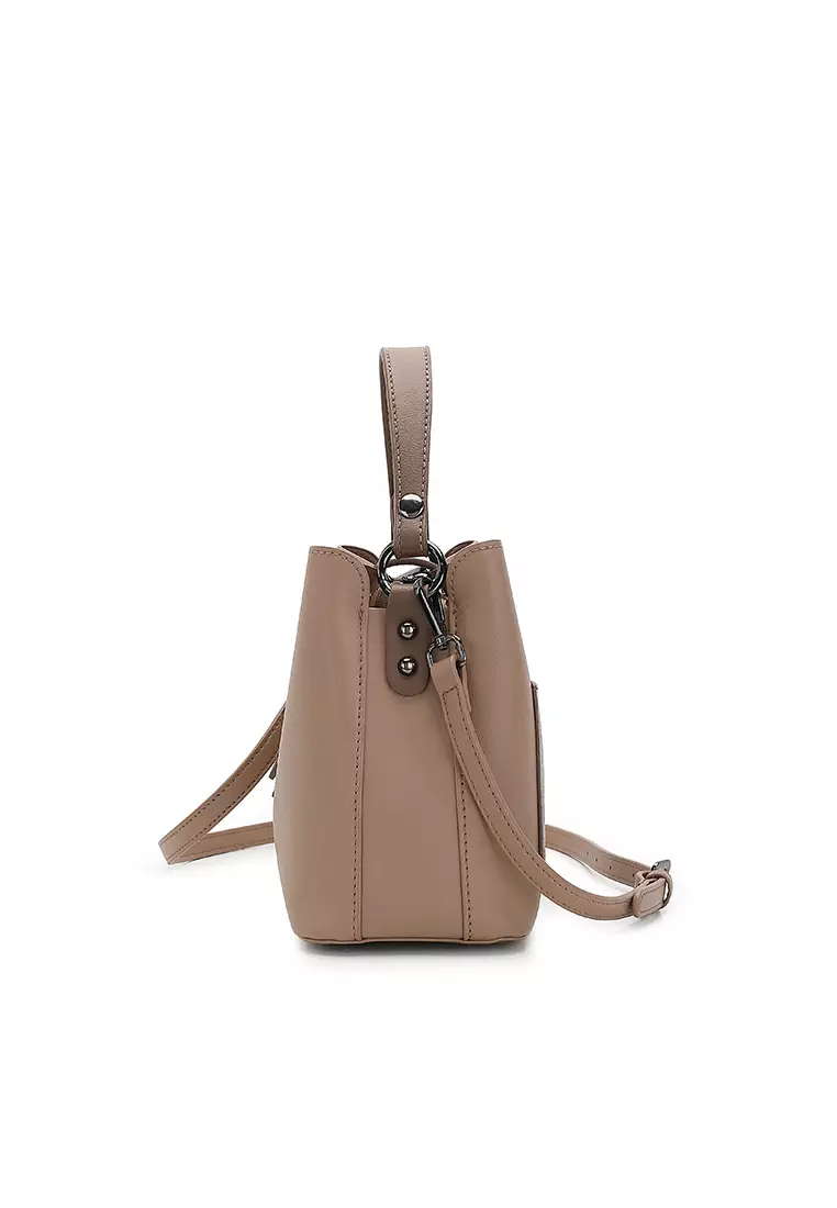 Women's Top Handle Bag / Sling Bag / Crossbody Bag (Tas Selempang / Tas Tangan) - Cokelat