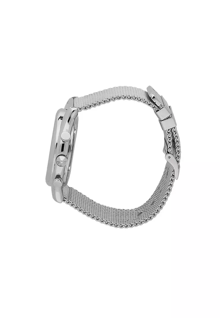 【2 Years Warranty】Trussardi T-Light 43mm White Silver Matt Dial Men's Quartz Watch R2453127006