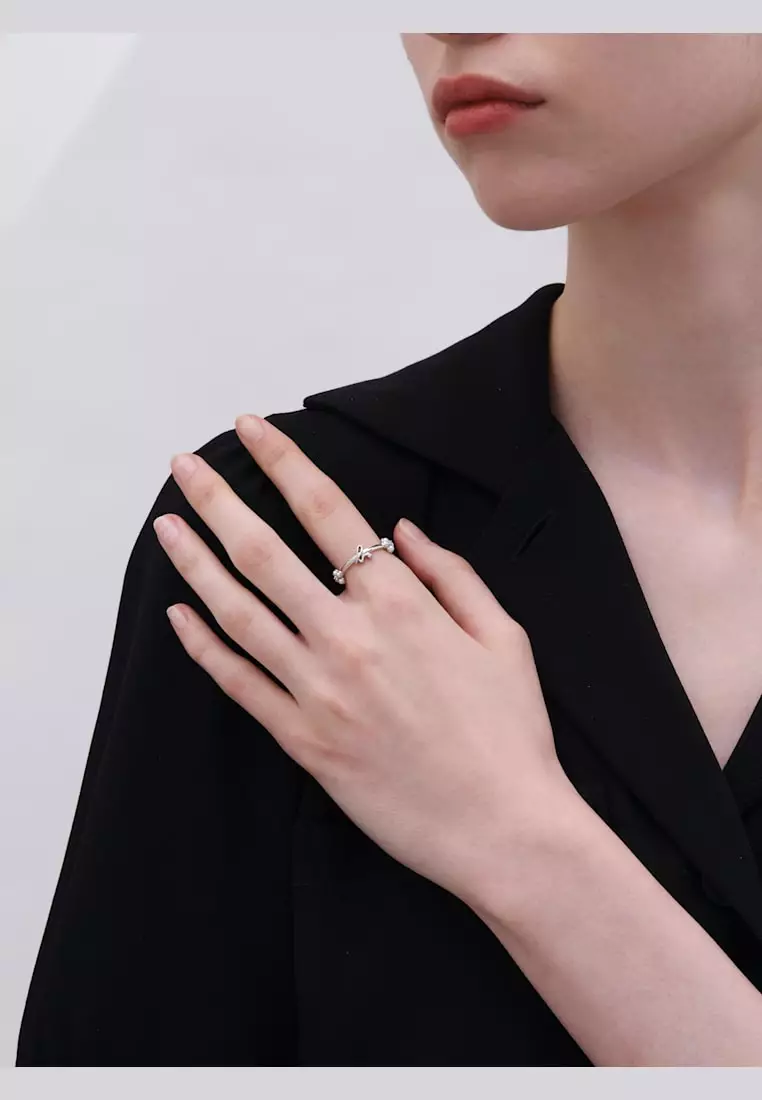 Double Bloom Pearl Ring