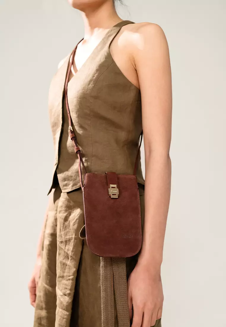 ZANA Phone Pouch - Suede Cacao