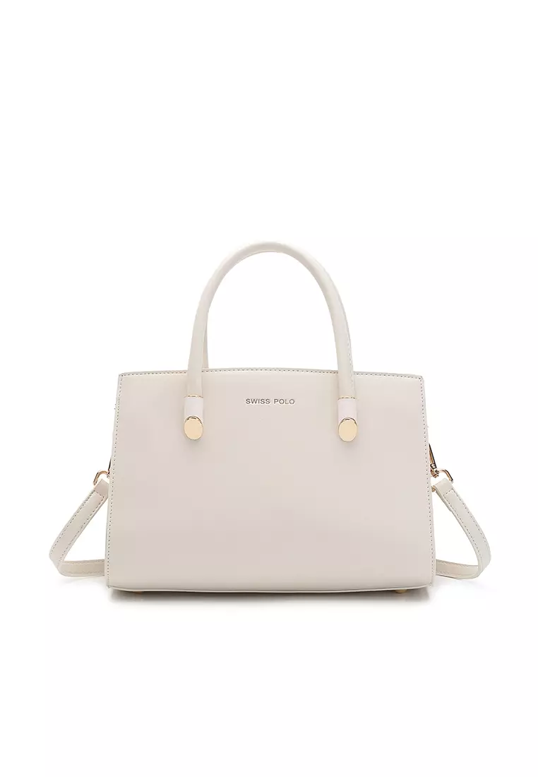 Women's Top Handle Bag / Sling Bag / Crossbody Bag - White