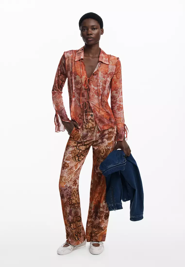 Chiffon T-shirt with bows