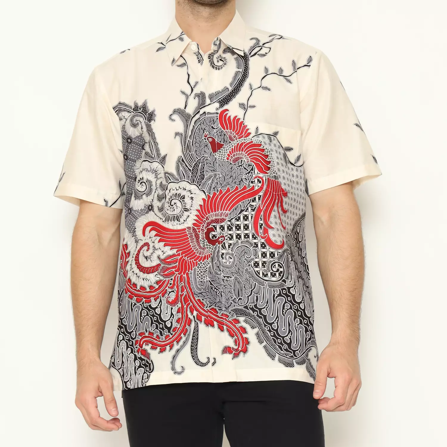 Kemeja Batik Pria - Bhatara Batik Nizar - Atasan Kemeja Batik Lengan Pendek