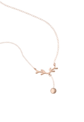 GOLDHEART GOLDHEART Antler Necklace, Rose Gold 750 (WN17-DS) F82ADACE435D0AGS_1