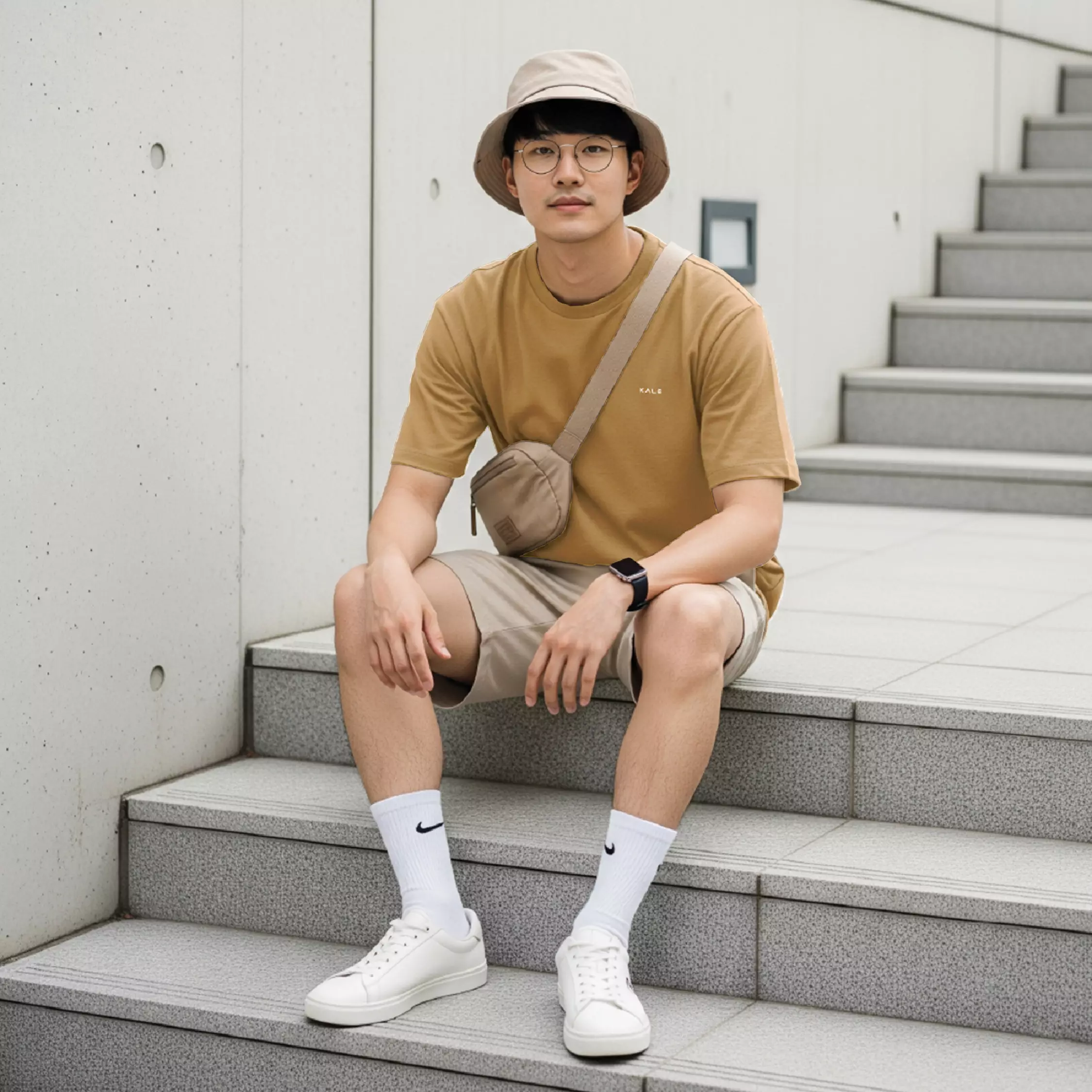 Kale ARION REGULER DUSTY BROWN Reguler Fit Organic Cotton | T-Shirt Basic