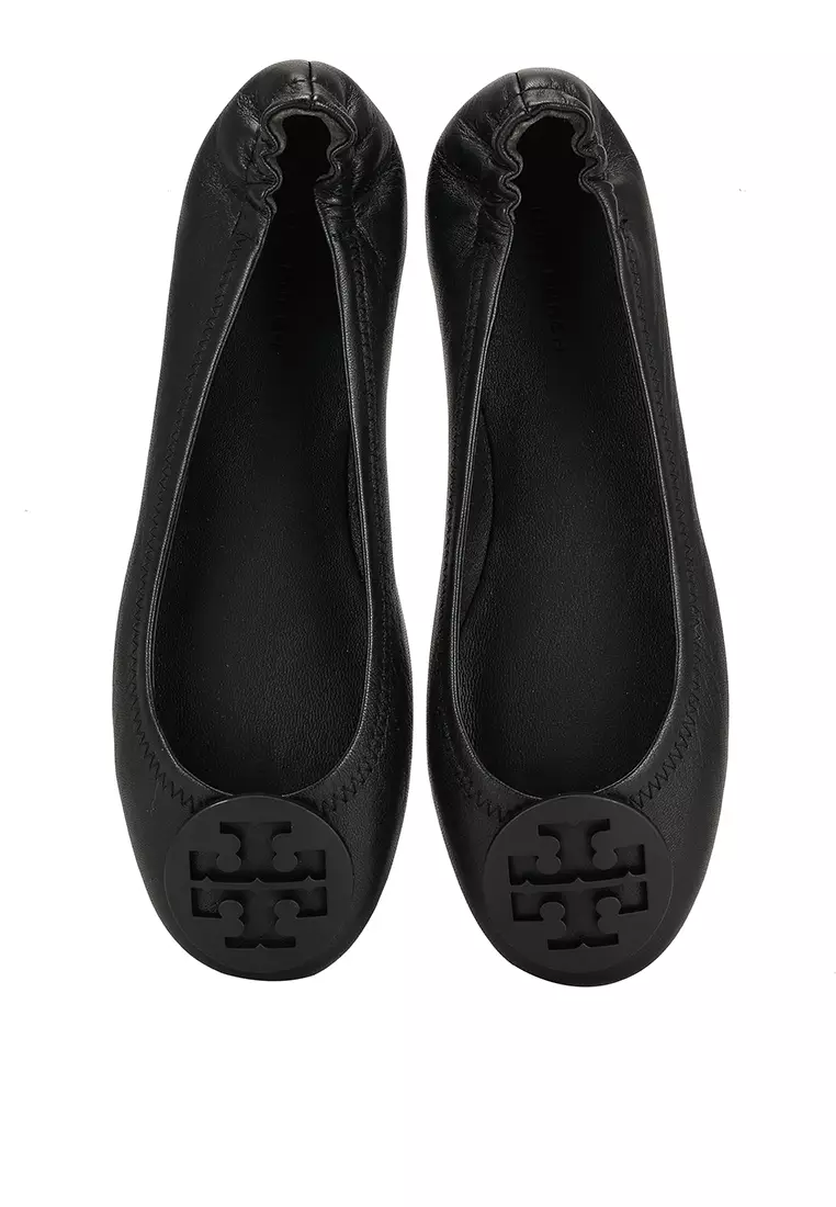 Minnie Travel Ballerina Flats with Leather Logo (nt)