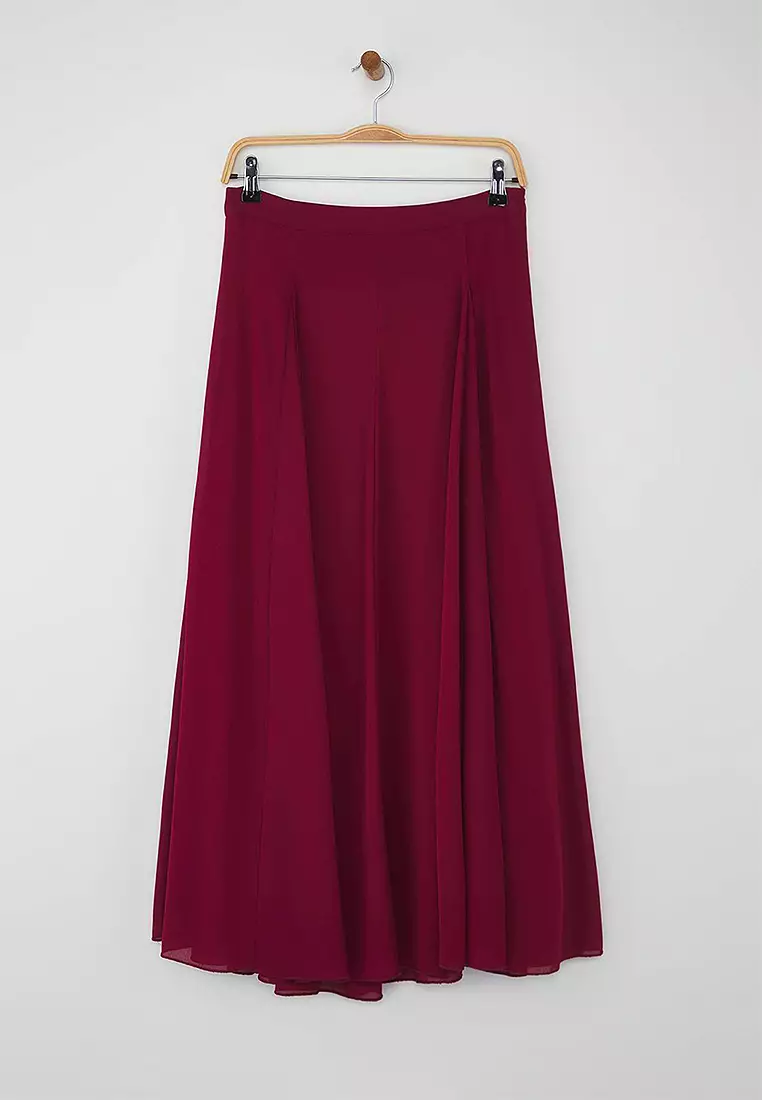 Mid Waist Maxi Skirt