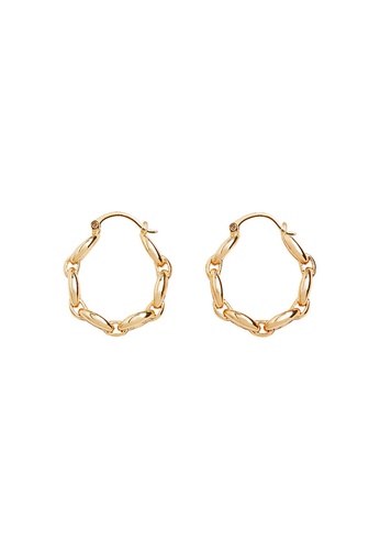 Mango gold Bead Loop Earrings 53CD8AC9017F97GS_1