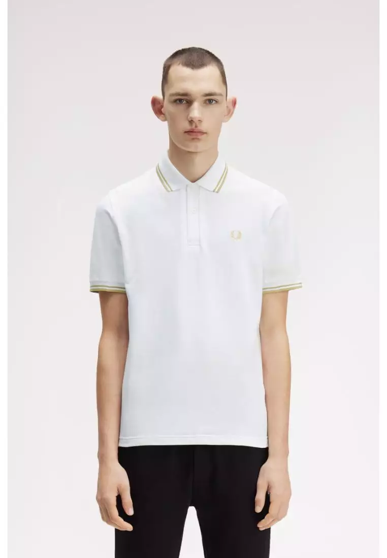 Buy Fred Perry Fred Perry M12 Twin Tipped Fred Perry Shirt (White