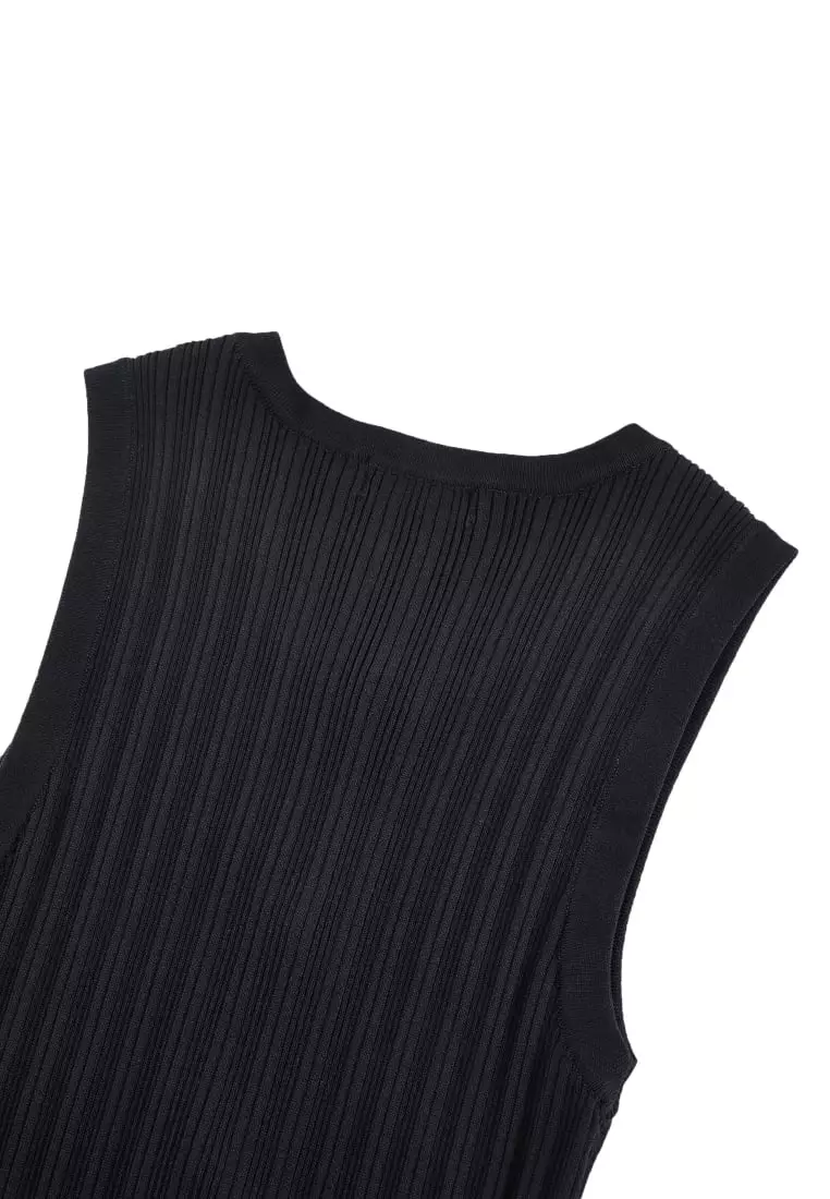 G2000 Crew Neck Rib Sweater Dress