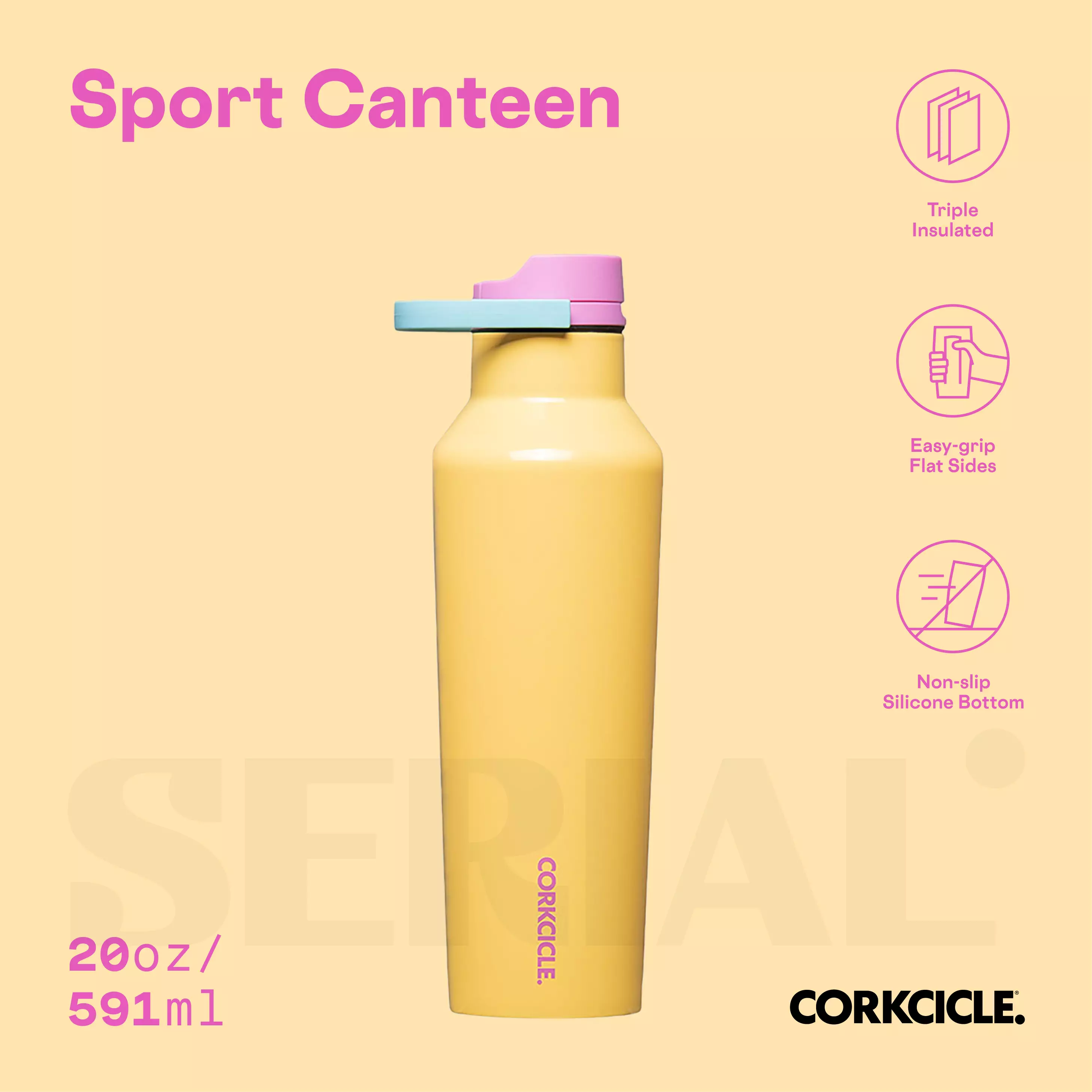 CORKCICLE Sport Canteen 20oz - Toucan Jams