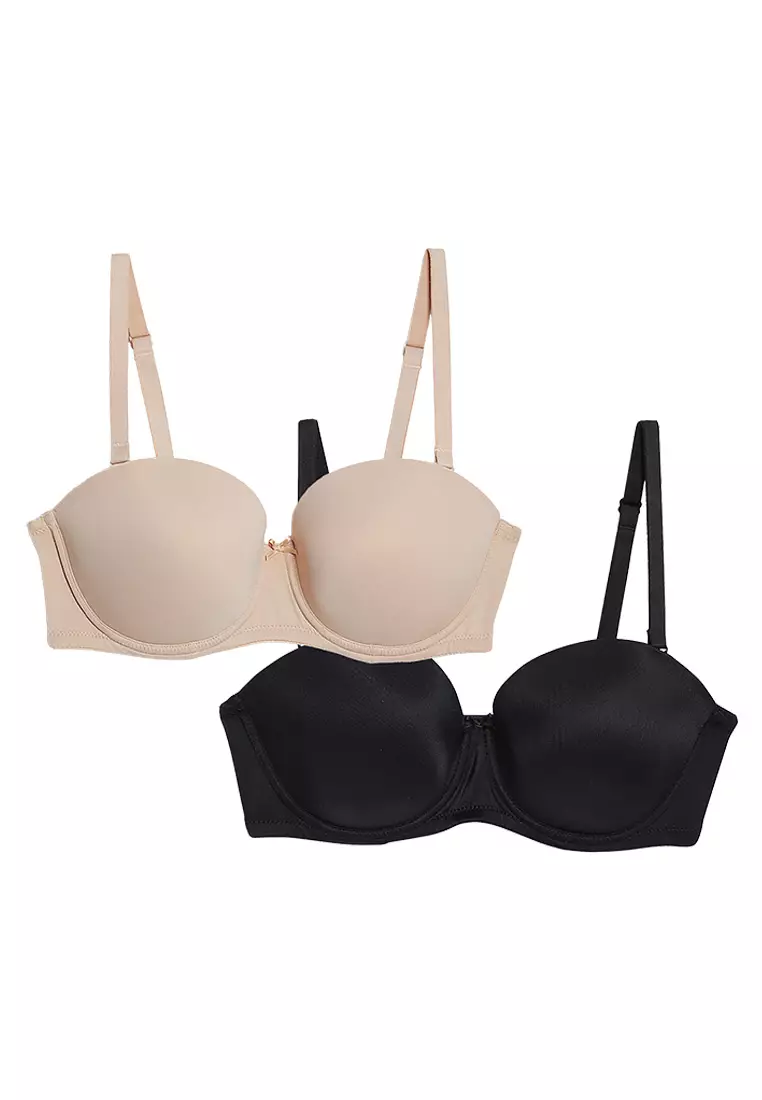 2 Pack Padded Multiway Bras A-Dd