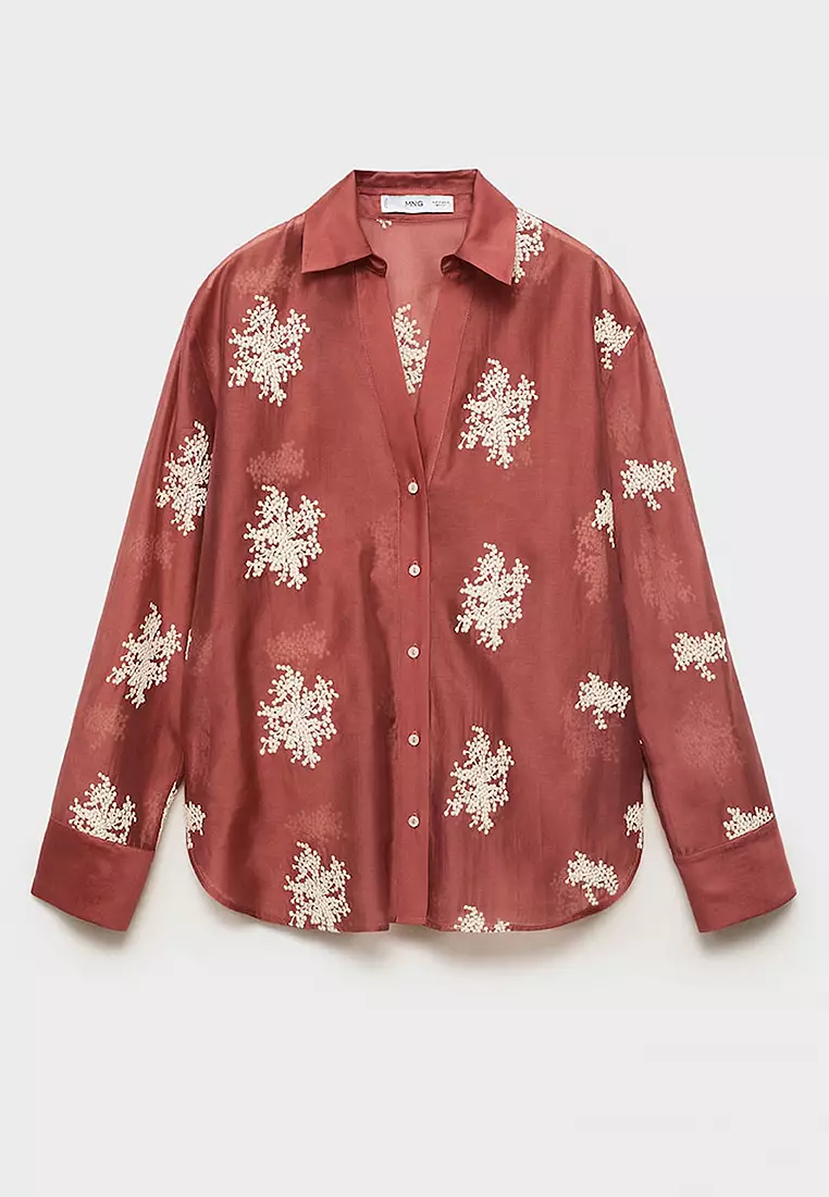 Embroidered Semi-Transparent Shirt
