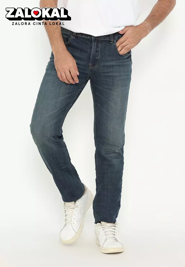 Celana Jeans Df Slim Fit Navy/Medium Blue