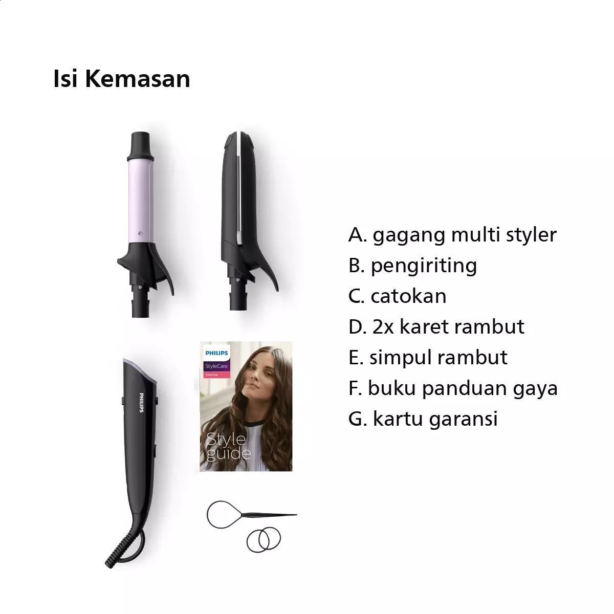 Philips Multistyler Europe BHH811/00 Pelurus dan Pengeriting Rambut