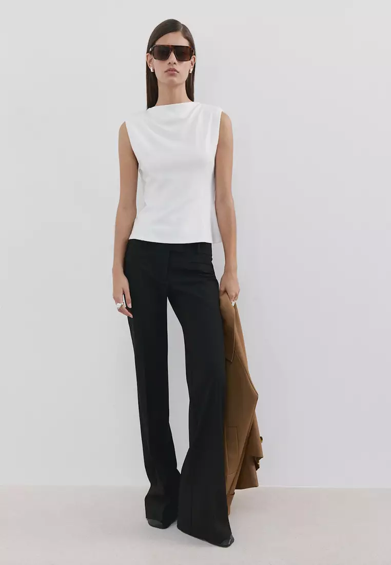 Peplum Shoulder Pad T-Shirt