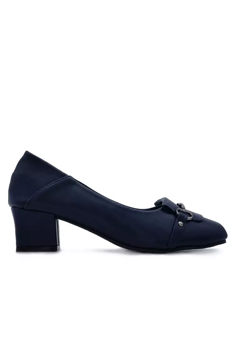 Mid Block Heels Pointed Court Shoes – POLO HILL