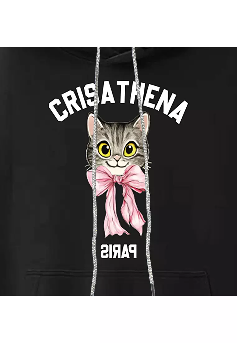Crisathena Cat Hoodie in Black/White