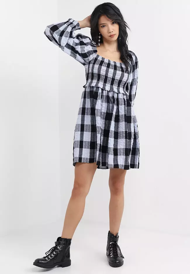 Topshop sale plaid dress
