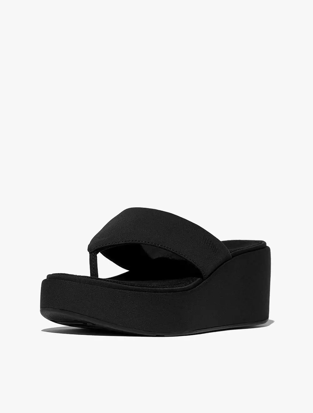 Fitflop Platfforms Wedge Toe-Post SandalsAll Black