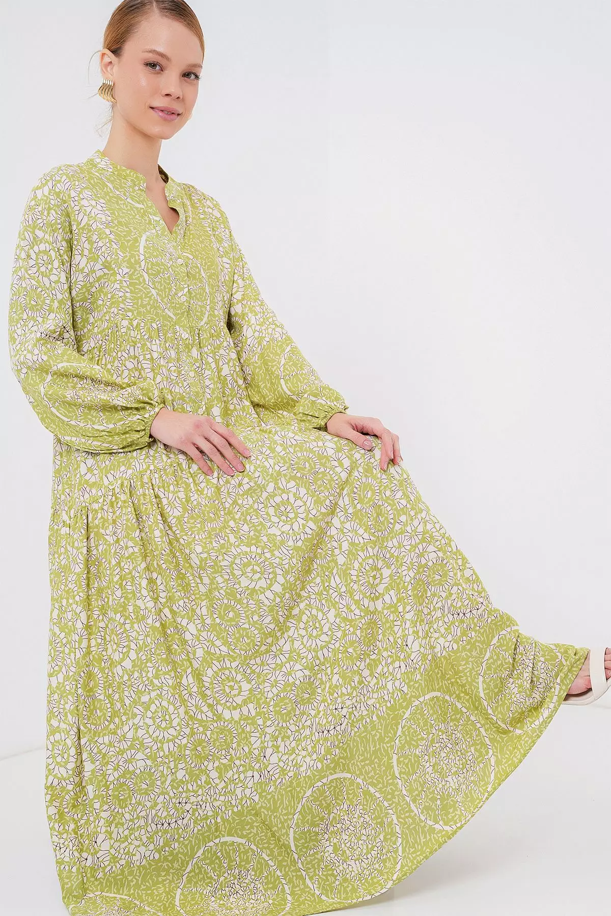 Patterned Modest Dress