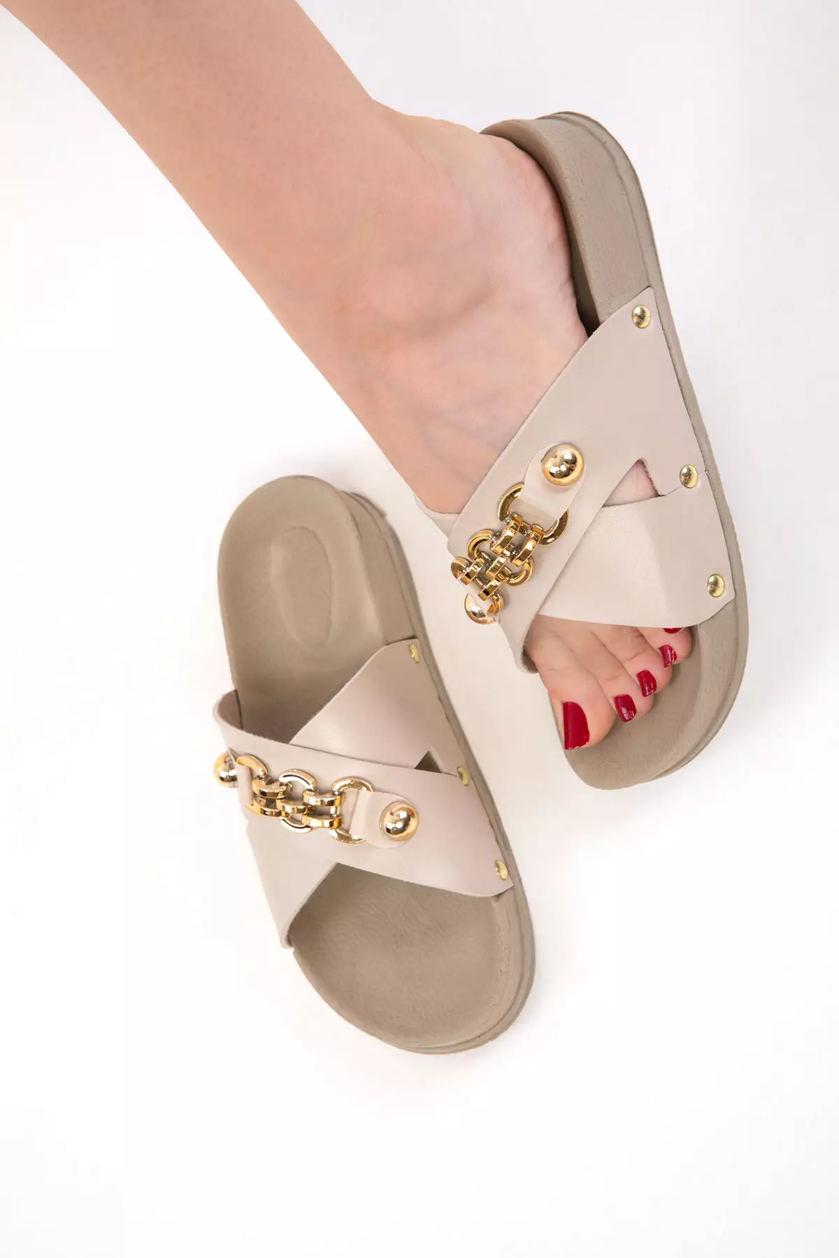 Beige Women's Slippers 20703