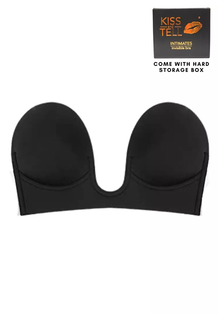 Special Bundle Plunging Seamless Push Up Nubra and Body Tape Invisible Breast Lifting in Black