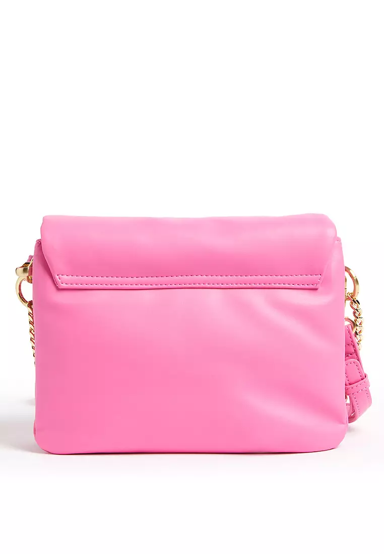 Faux Leather Padded Shoulder Bag