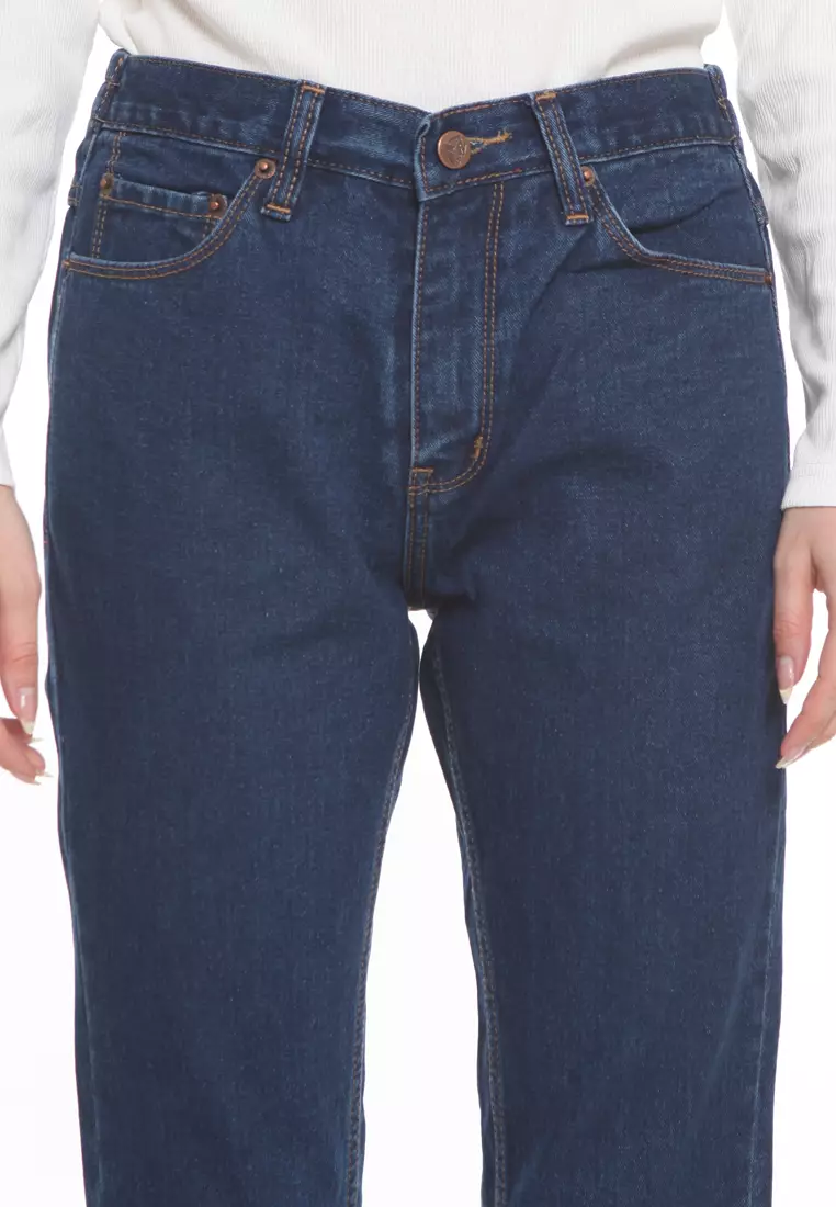 Mom Jeans in Deep Blue MJ2002