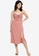 Abercrombie & Fitch pink Cinch Front Midi Dress 0E3AFAAB0A869CGS_4